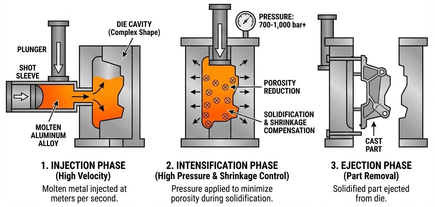 die casting shrinkage porosity reduction using squeeze pin technology