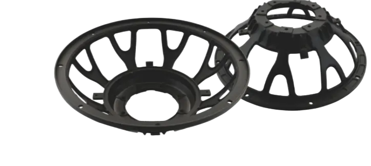 15-inch die-cast aluminum speaker basket