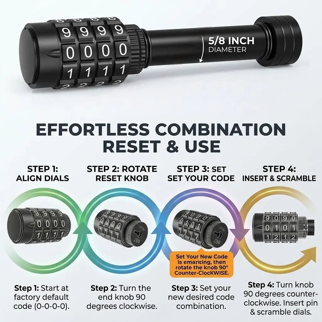 4-step guide on how to set and reset combination trailer lock code