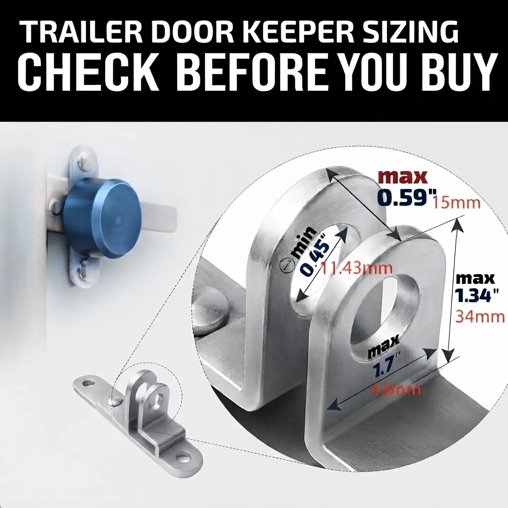 Trailer Door Keeper and Puck Lock Compatibility Sizing